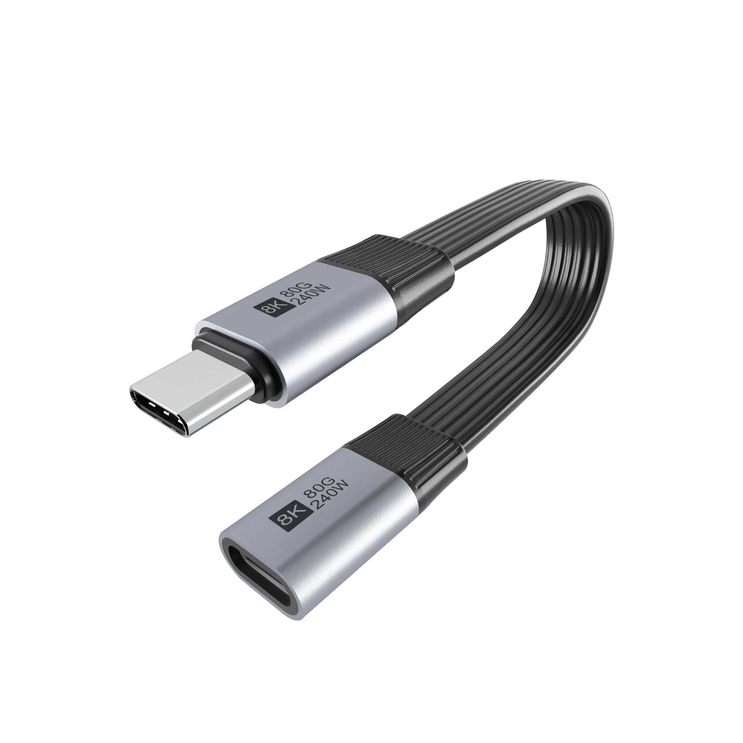 USB C Cable Support 80Gbps Data Transfer, 240W PD Fast Power Charging, 8K60Hz Video Display USB4.0 E-Marker Chip Keychain Design
