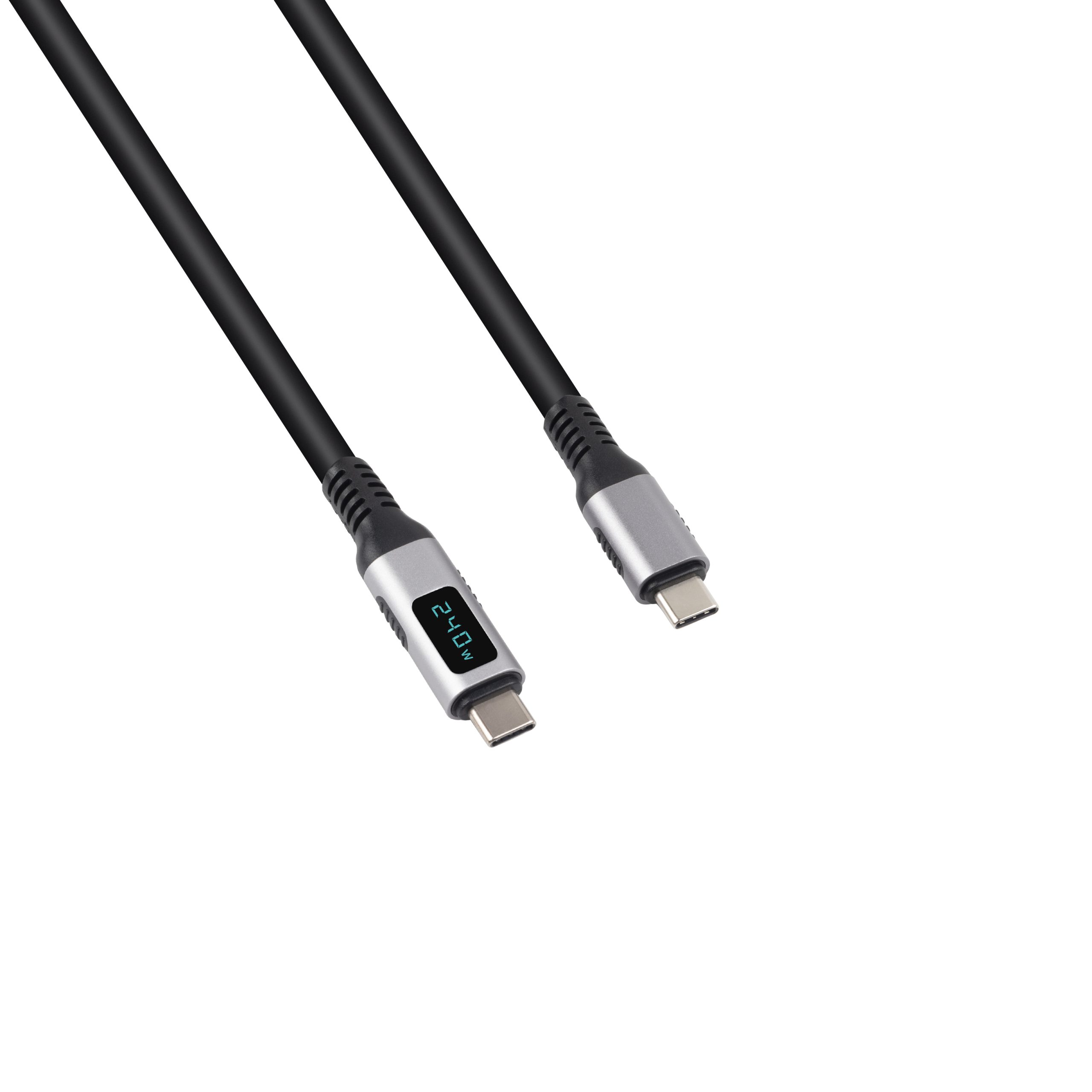 LED Display TYPE C 60W 480Mbps Mobile Phone Accessories USB-Kabel Nylon Braided Fast Charging USB C Data Cable for Iphone 15 16