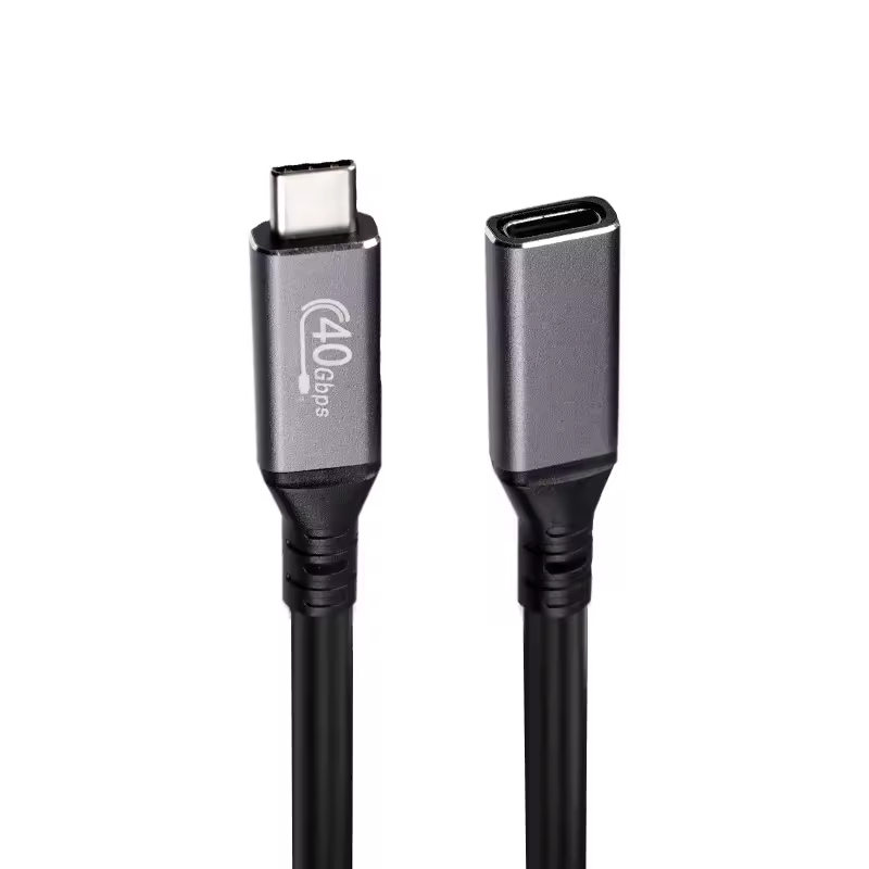 Aluminum Shell 40Gbps USB4 Cable 240W PD Fast Charging Coaxial USB 4 Gen 3 Extension Cable