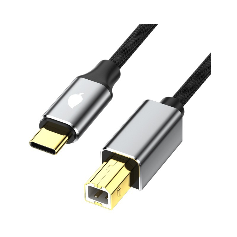 Universal Type-C to B Port Printer Data Cable for Laptops and Printers