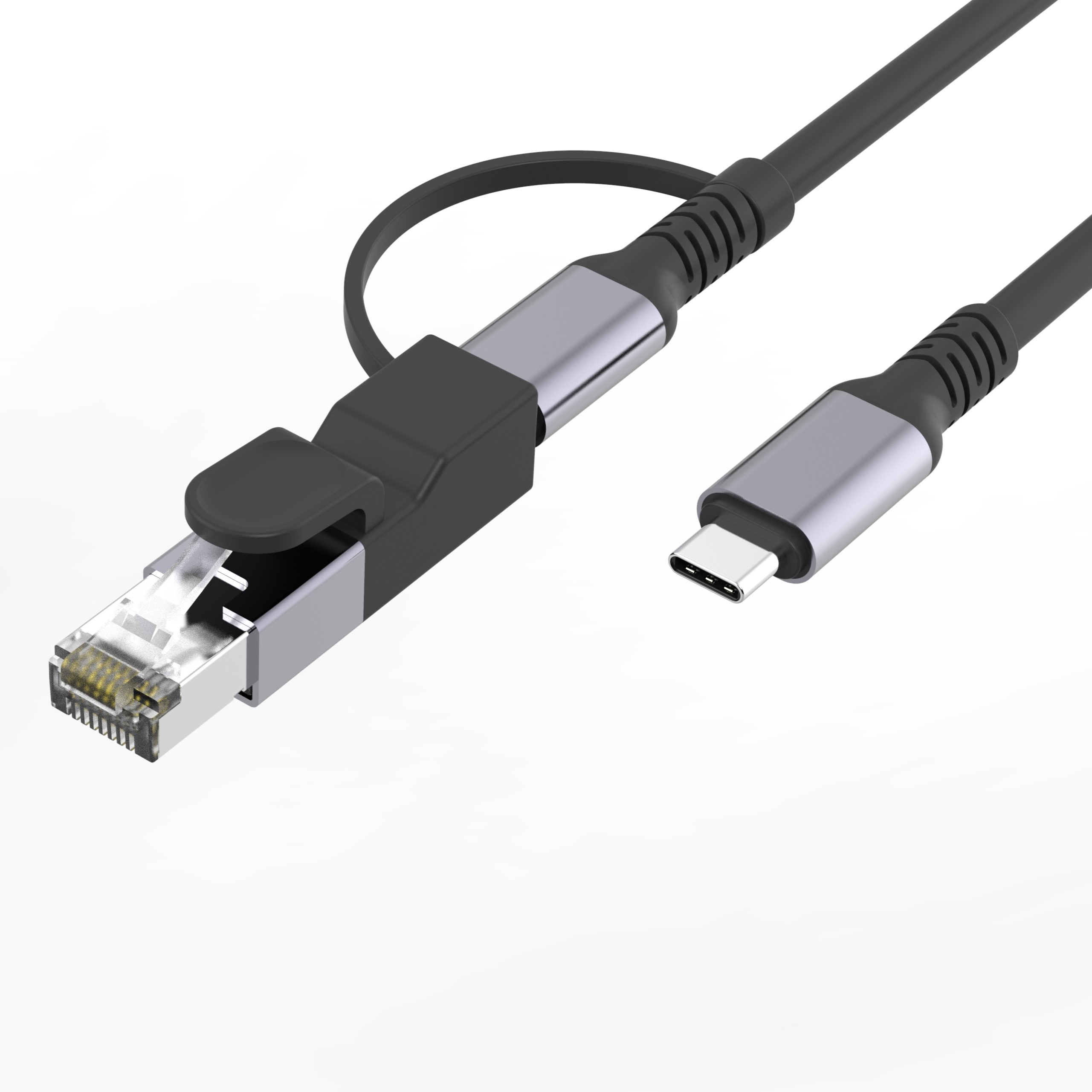 1000Mbps Gigabit USB C to Ethernet Cable Directly Connected Nylon Braided Cord From USB Type C to RJ45
