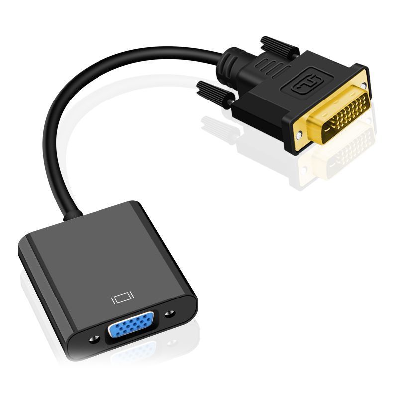 DVI to VGA Converter with 1080P Support PVC Jacket for Projector and Multi-Monitor Office Setup