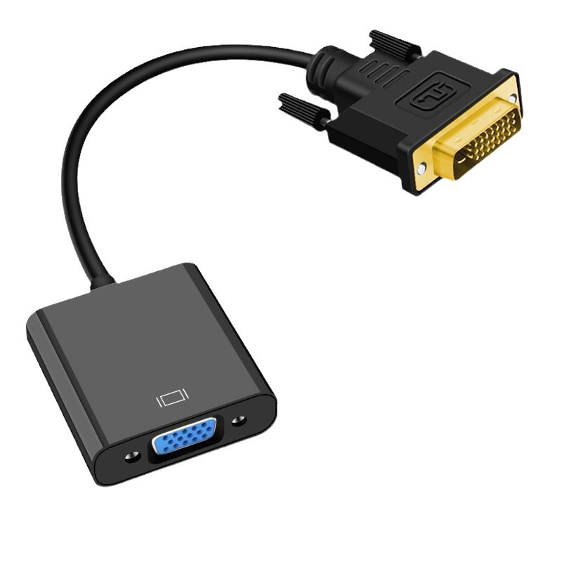 Video Converter Cable 1080P Support 24+1 Pin Male VGA 15Pin Female Adapter DVI VGA Monitor Adapter Computer HDTV USB HD