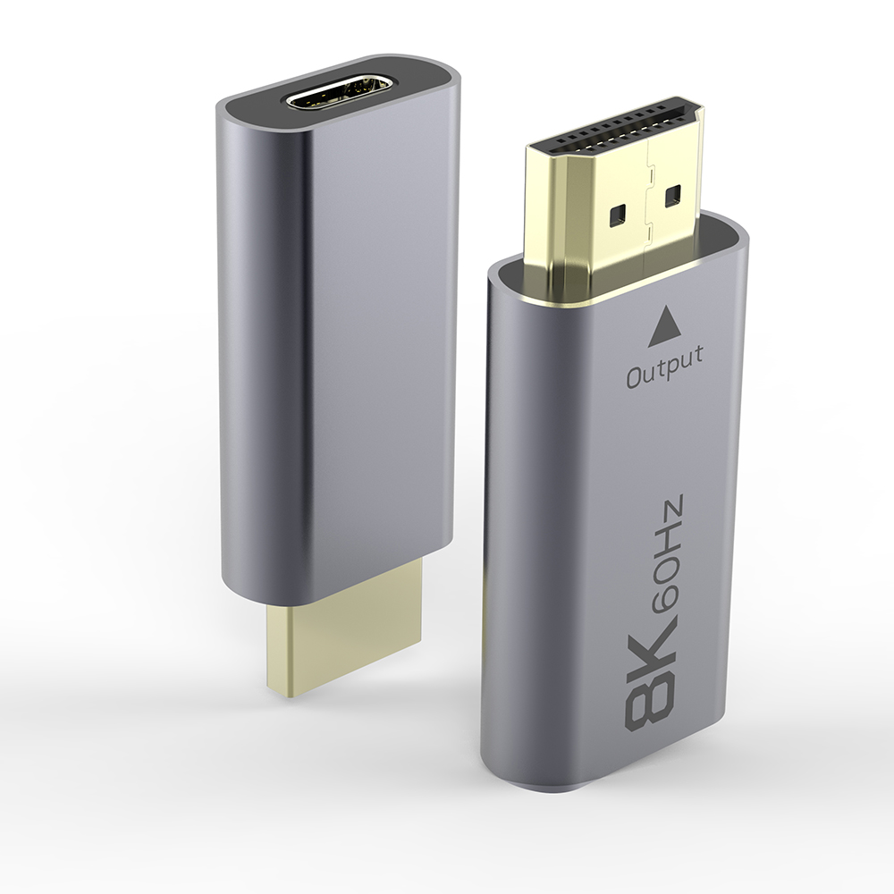 DP to HD-MI Adapter Aluminum Gold 4K 60Hz for Seamless Multimedia Connectivity