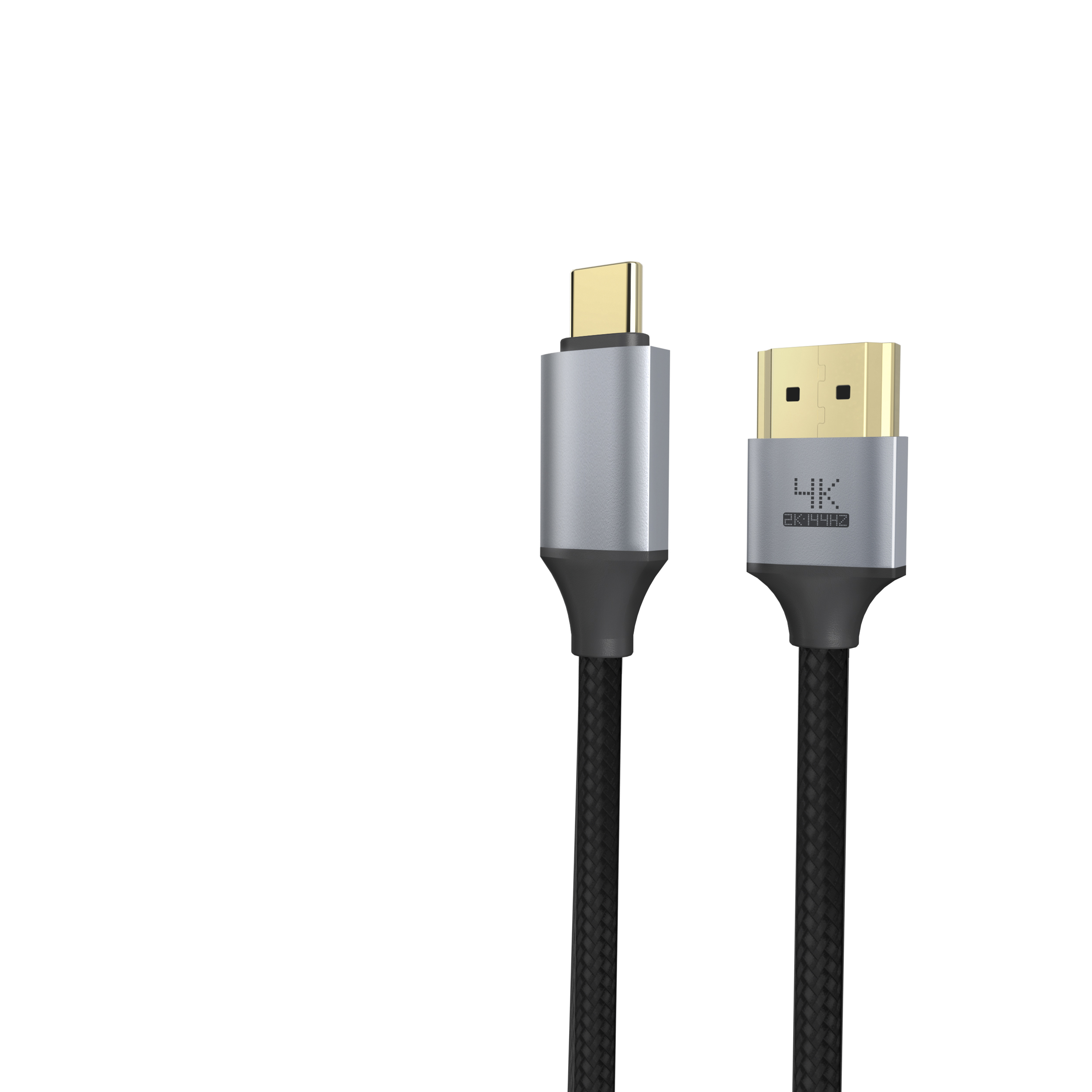 Type C USB 3.1 Cable PVC Jacketed 4K 30Hz USB C to HD MI for Mobile Phone HDTV 1.4V Coiled Type C HDTV Cables