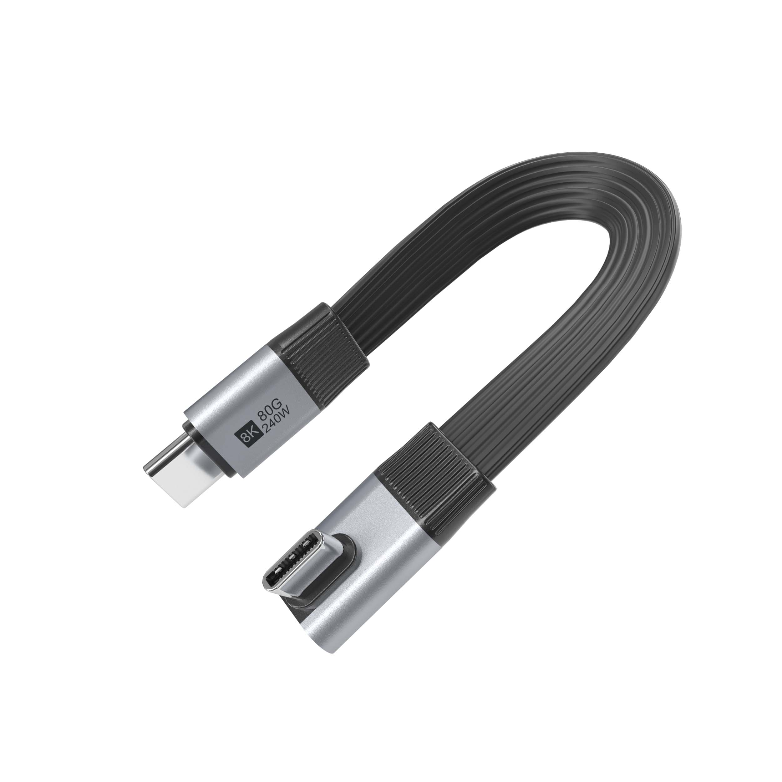 Right angle USB4 cable – tight-space routing