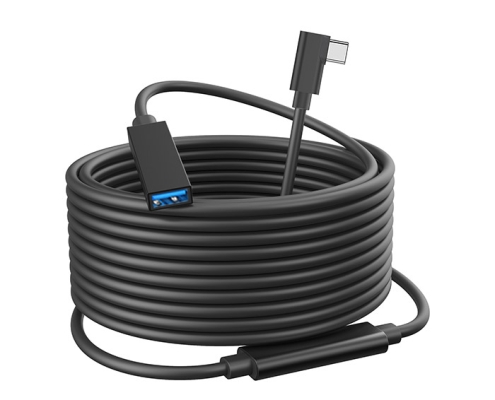Harsh environment USB-C cable photographed for buyers confirming connector type, length and jacket on an order