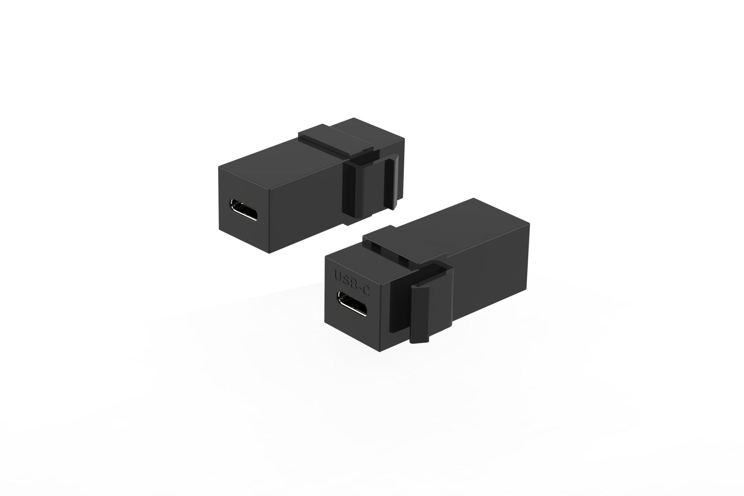 240W 20G  Type C USB C Female in Moulder Keystone Jack Double side 20G